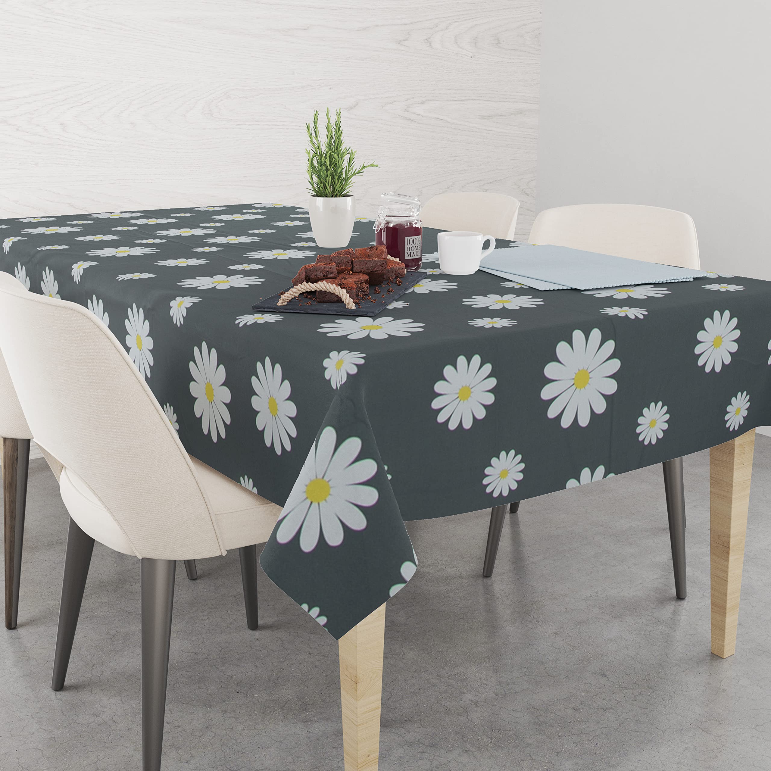 AAZEEM Exclusive Table Cloth Pattern Decorative Table Cloth Farmhouse Style Velvet Fabric Table Cover for Kitchen Dining Party (Rectangle/Oblong, 55 x 70 Inch, Multi)