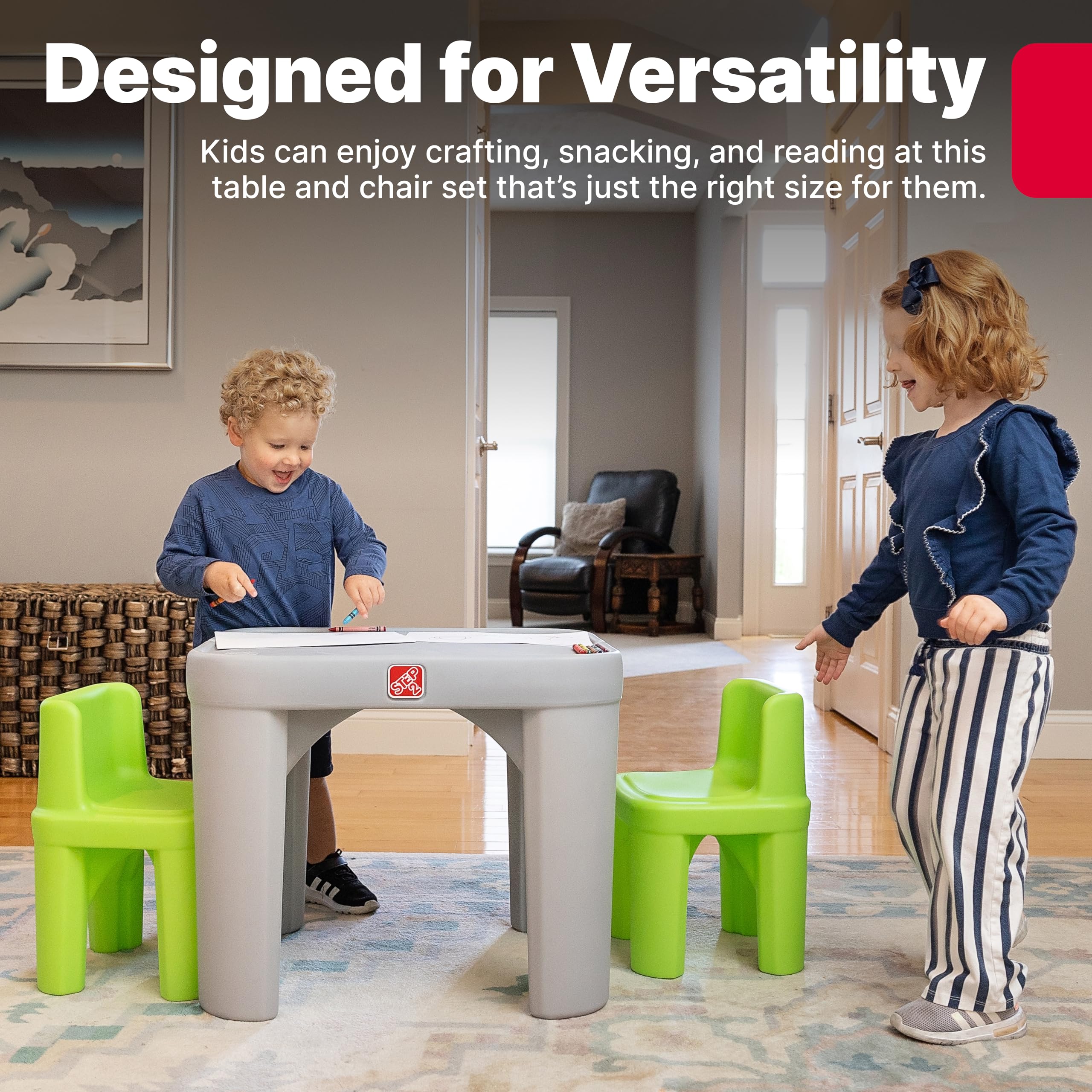 Step2 854400 Mighty My Size Table & Chairs Set : Amazon.sg: Home