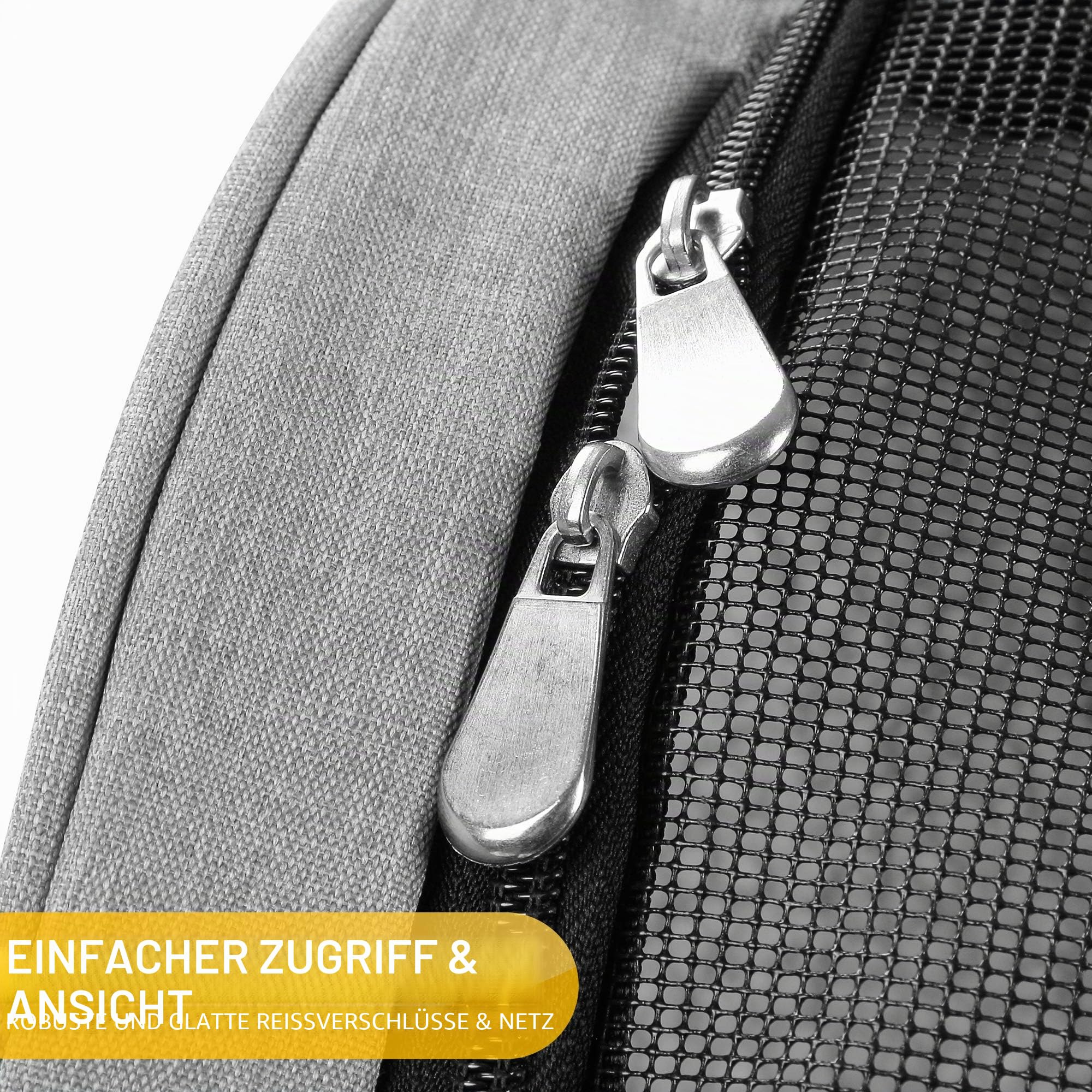 KOPEKS Deluxe-Rucksack/Reisetasche für Haustiere mit Doppelrollen, Medium, grau