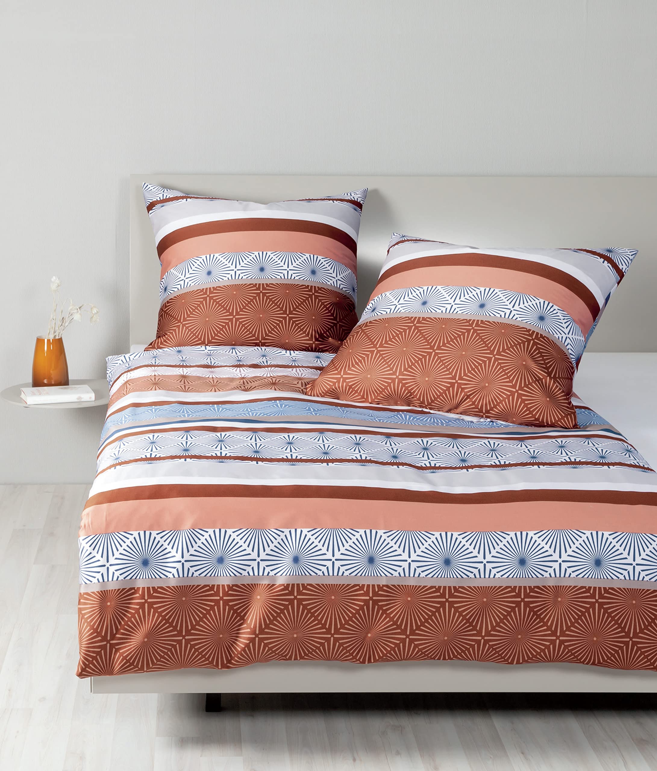 Juego de cama Janine de satén mako 155x220 cm con funda de almohada