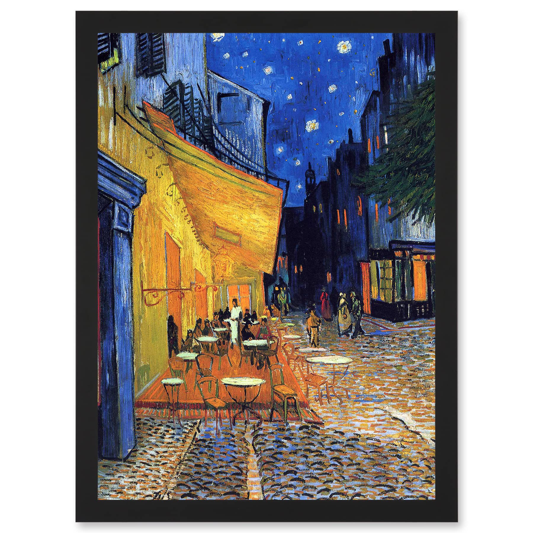 Artery8 Vincent Van Gogh Cafe Terrace At Night Place Du Forum Arles 1888 A4 Artwork Framed Wall Art Print