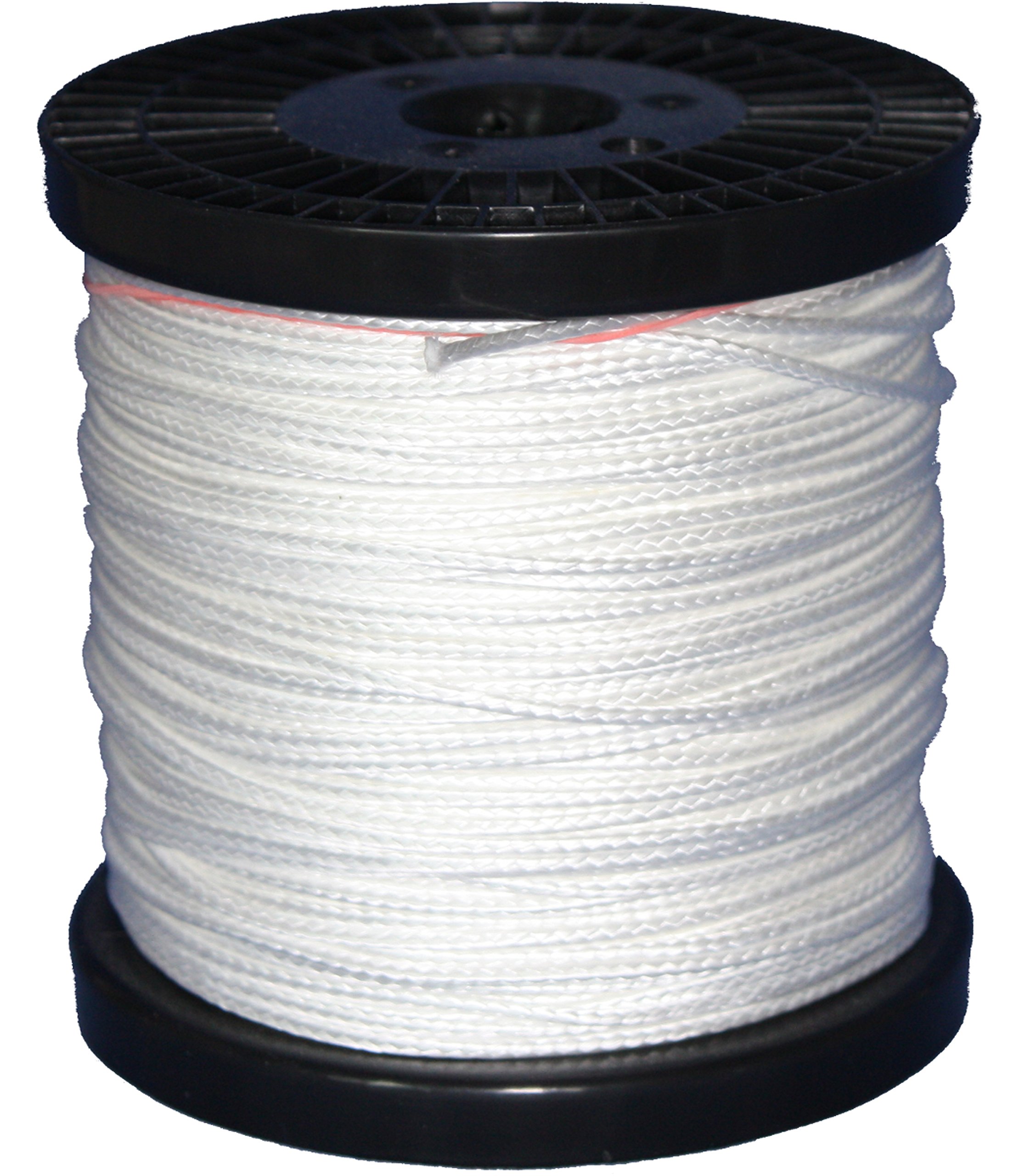 Dyneema Drachenschnur 500daN weiß 1,8mm sehr dehnungsarm geflochten Einleiner Lenkdrachen, Länge: 100m, Durchmesser: 1.8mm Bruchlast: 500daN