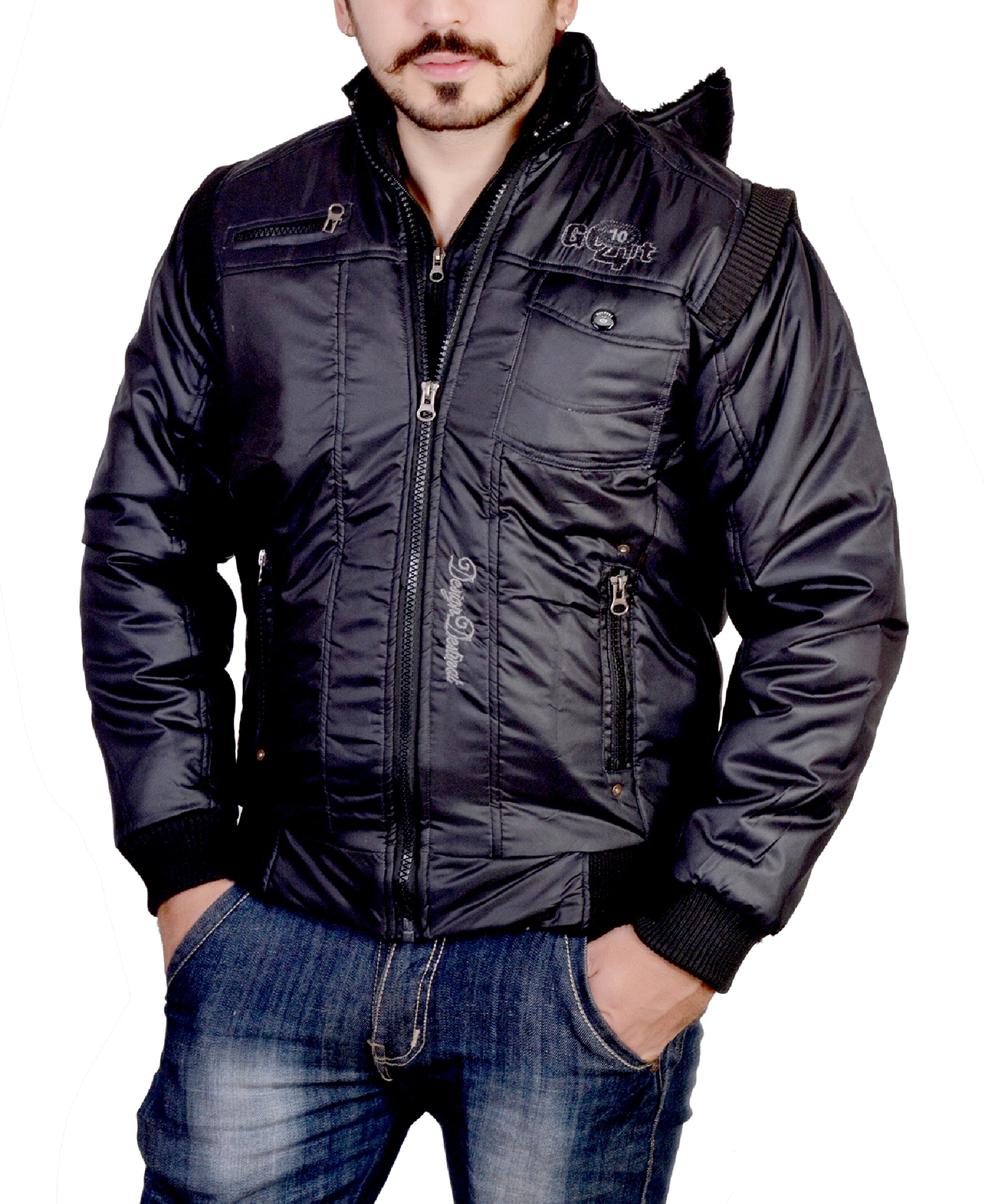 Ico Blue Stor Full Sleeve Solid Men's Quilted Jacket Jerkin