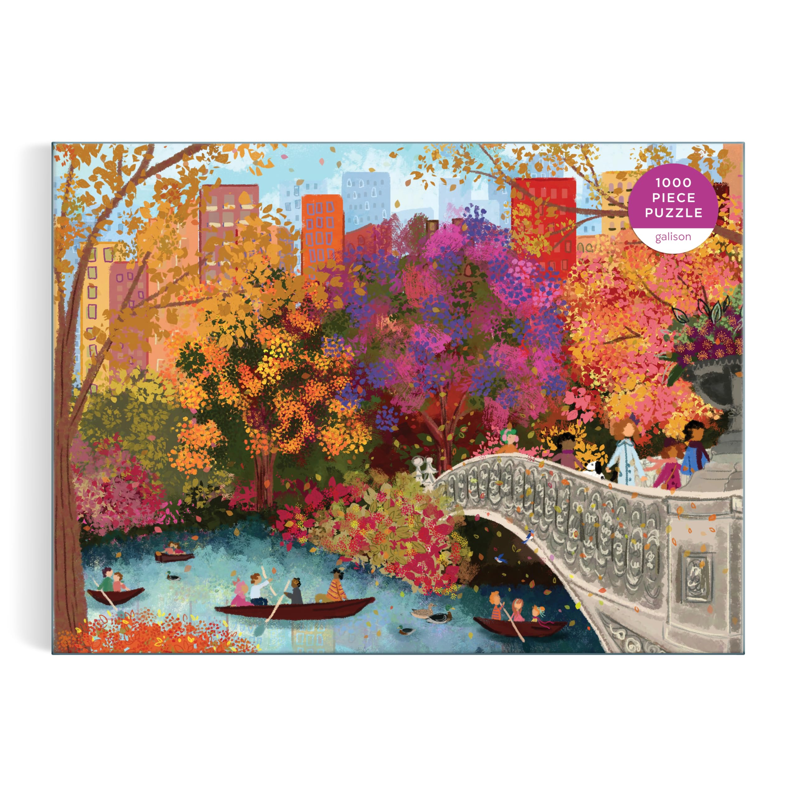 Amazon.com: Galison Autumn On Bow Bridge – 1000 Piece Joy Laforme 