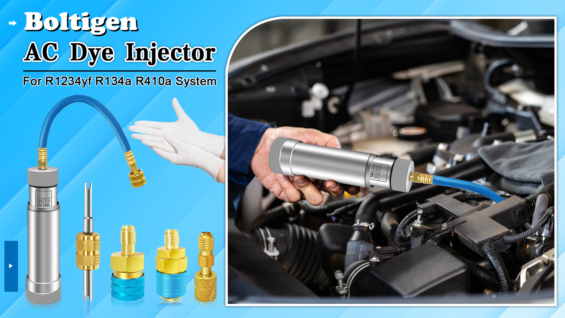 Types Oil Injector Ac Oil Injector Tool R134a CMTOOL AC Oil And Dye Injector, R134a ...