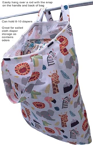 Miniatura 4 de Bolsa húmeda para bebé y traje de baño resistente al agua y al olor bolsas húmedas y secas para bolsa de pañales bolsa húmeda para pañales de tela