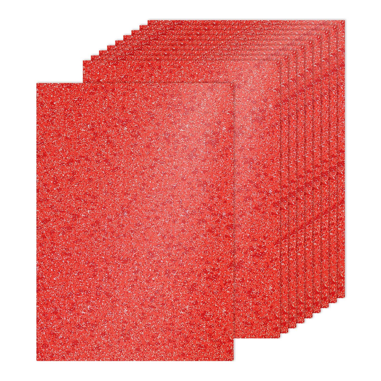 PATIKIL 40Sheets Red Glitter Cardstock