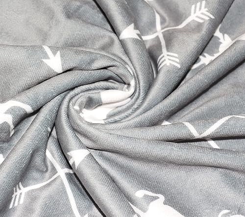 Miniatura 8 de Manta de felpa suave de ciervos para niños y niñas, unisex con estampado de animales, doble capa con respaldo punteado, manta para cuna de bebé,