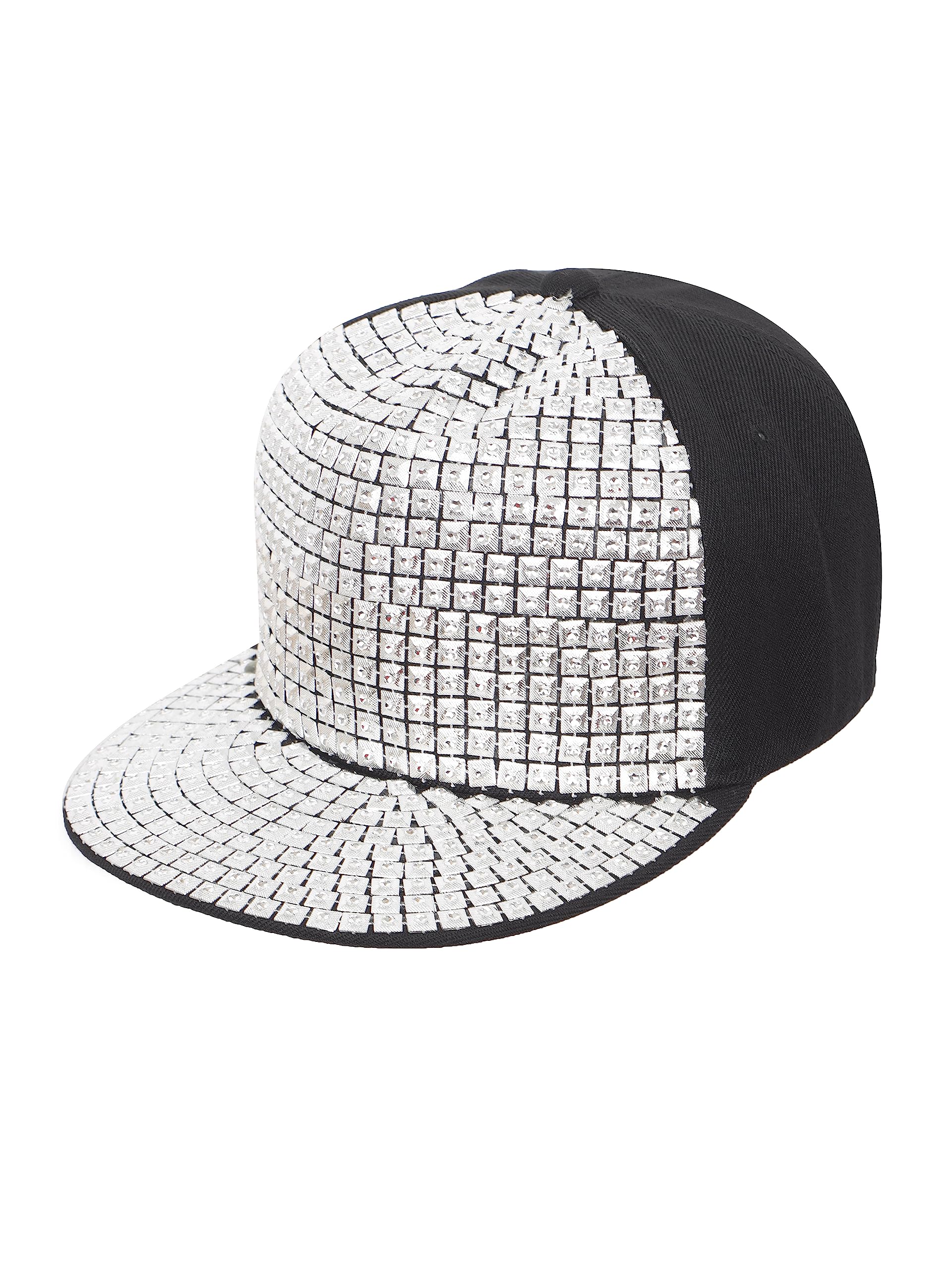 FabSeasonsStuds Bling Flat Hip Hop Cap