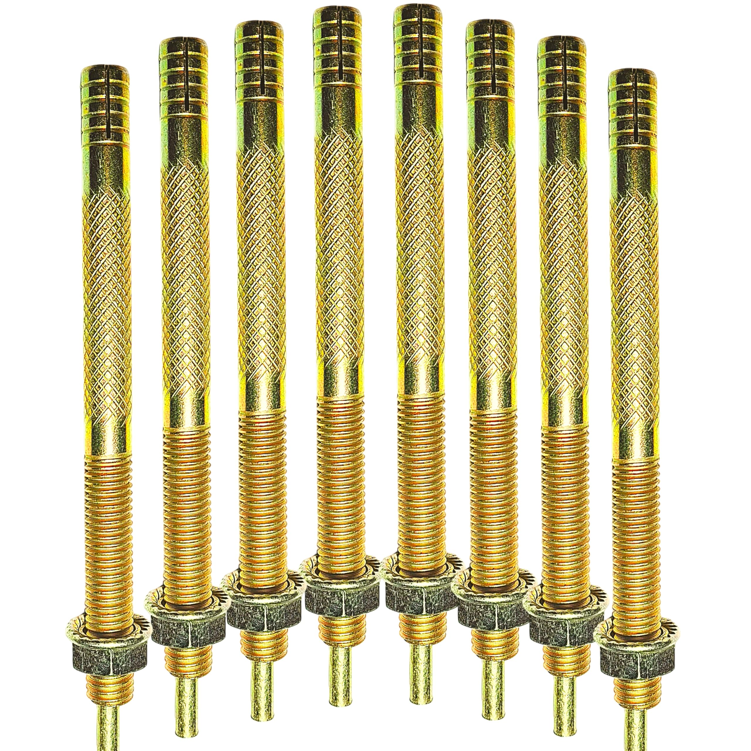 (Pack Of 6) (12mm Width x 150mm Length) Premium Pin Type Anchor 6 Inch With Nut And Washer Zinc Plated "Mondal Industries"-picture-25