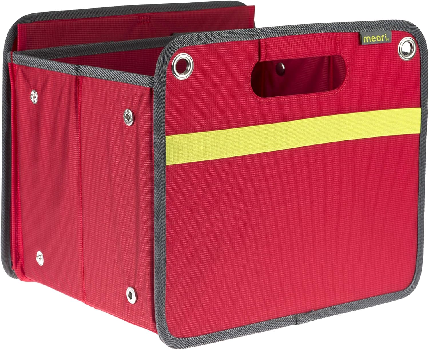 meori A100075 Storage Box, Red, L Size, 12.6 x 10.8 inches (32 x 27.5 x 50 cm), Storage Box, Outdoor, Size