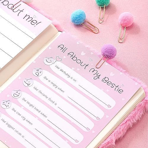 Miniatura 5 de Happy Lolli ME - Kit de diario rosa para niñas, más de 300 piezas, diario mullido con cerradura, marcadores, calcomanías y páginas de