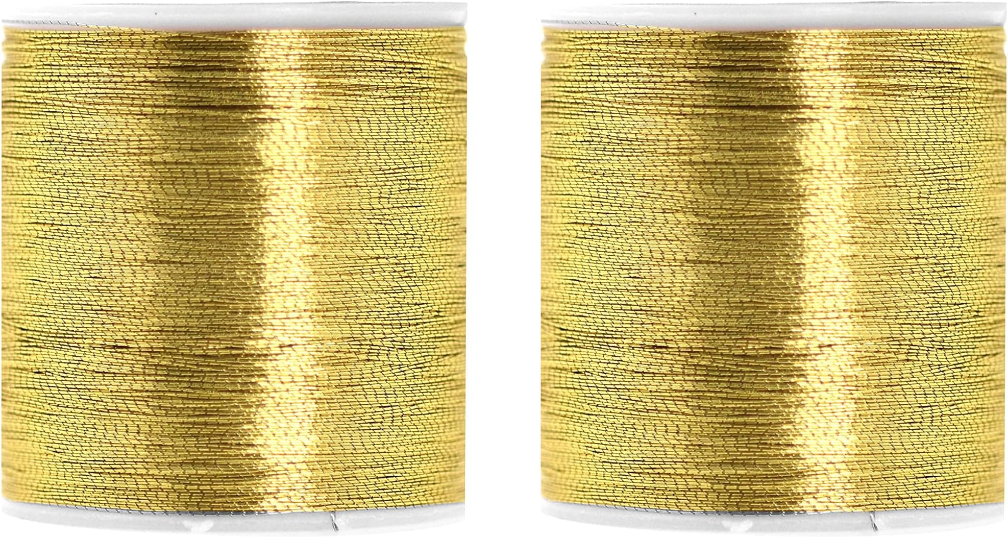 Metallic Gold Embroidery Floss Set - 218 Yards 200M Gold Thread for Sewing Machine Hand Decorative Sewing Cross Stitch Needle Work Computerized Embroidery