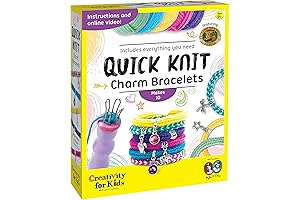 Creativity for Kids Quick Knit Charm Bracelets - DIY Charm Bracelets for Kids
