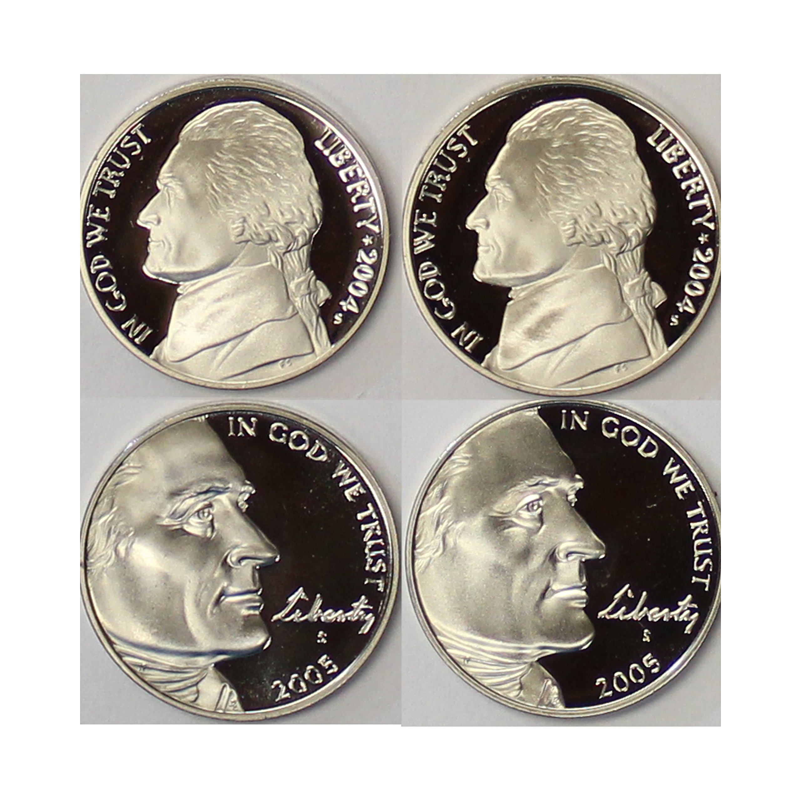 2004-2005 S Proof Westward Journey Nickel Run 4 Coins at Amazon's