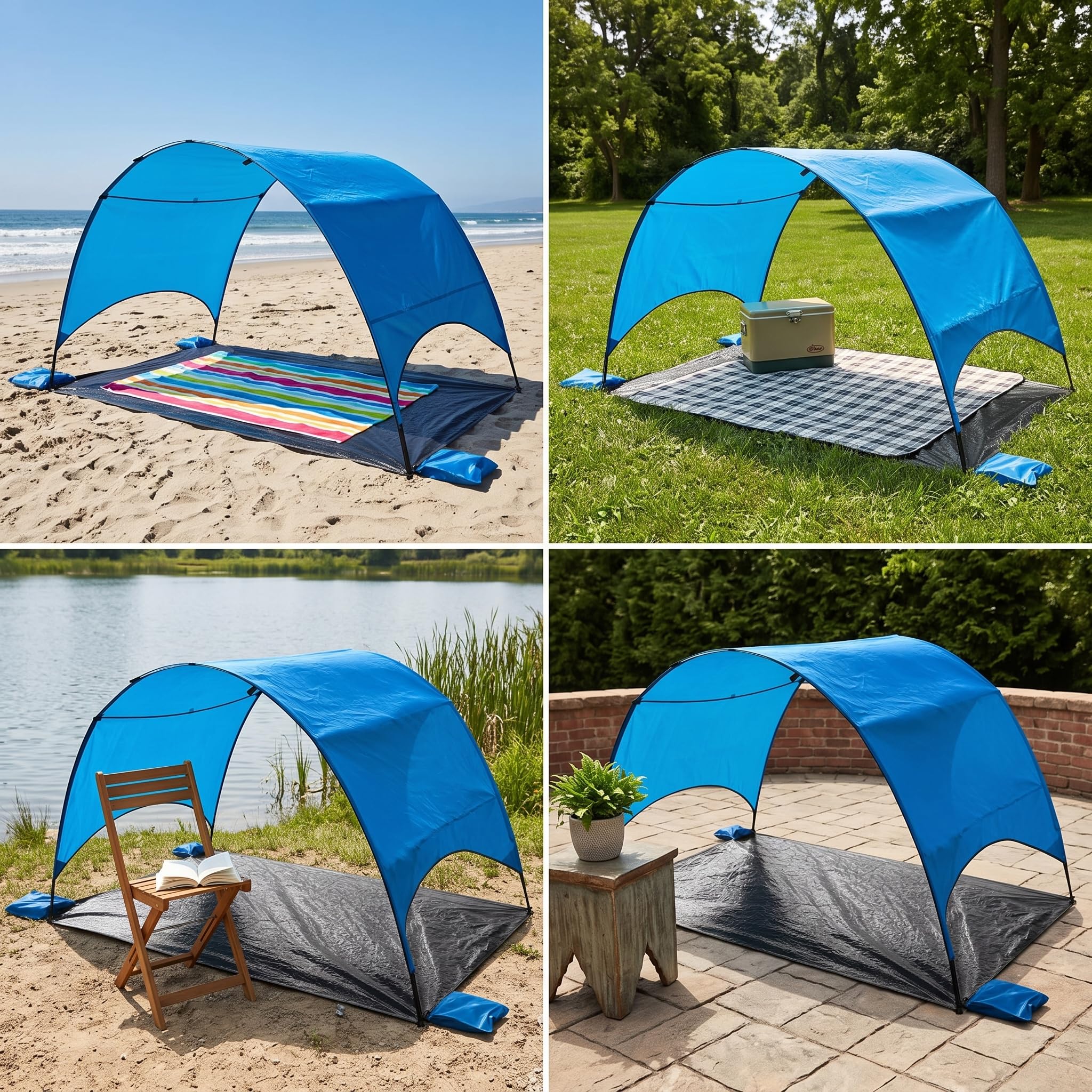 Riparo Campeggio Portatile Mare Spiaggia, Riparo Tutte le Stagioni, per outdoor