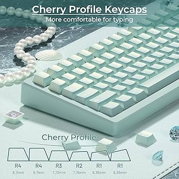 Amazon.com: x XVX PBT Keycaps 75 60 Percent, Green Custom Keyboard