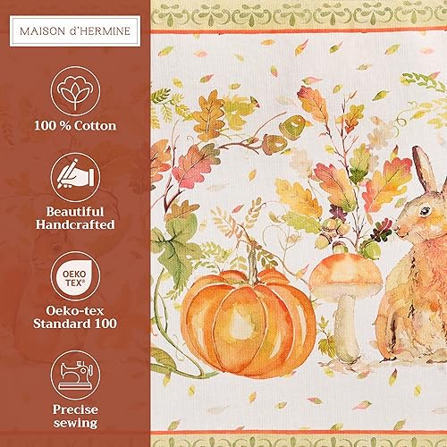 Miniatura 2 de Maison d' Hermine - Juego de 4 manteles individuales, 100 % algodón, decorativos y lavables para cenas, festividades, comedor, bodas, baby showers,