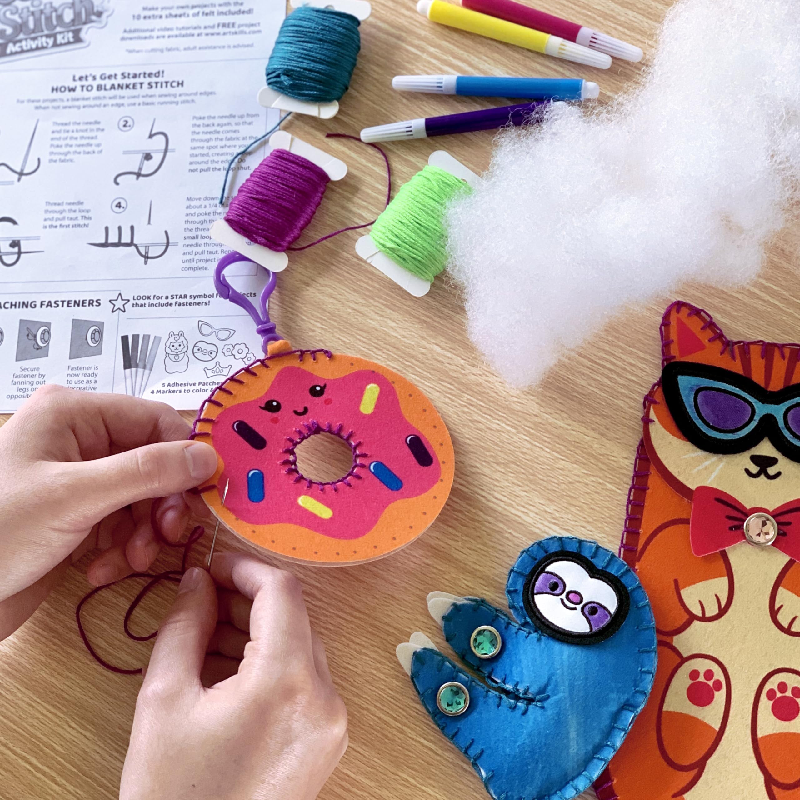 Kids Sewing Kit - 10 DIY Projects for Beginners -5