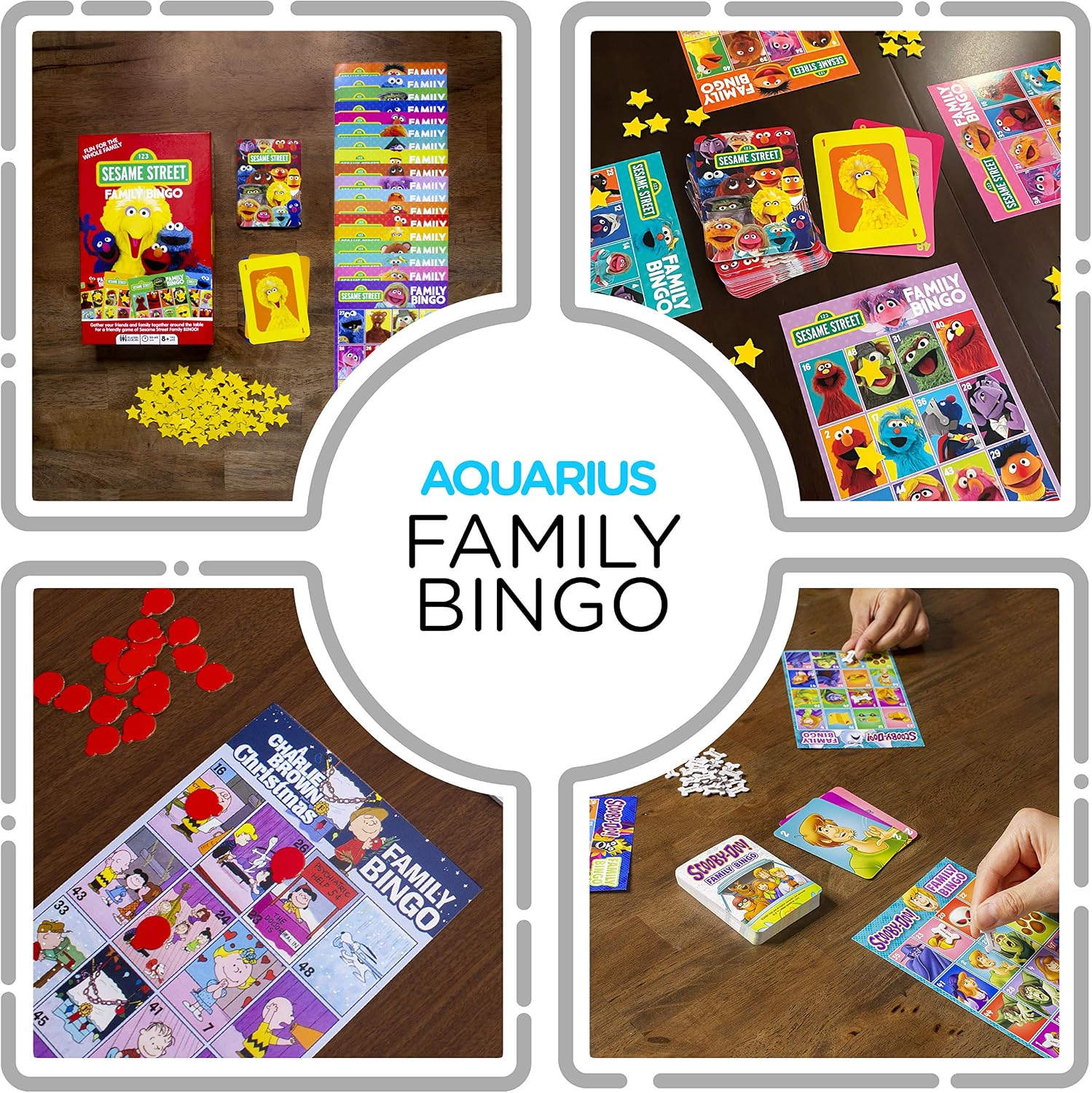 Aquarius Sesame Street Family Bingo Game - Fun Family Party Game for Kids, Teens & Adults - Entertaining Game Night Gift - Officially Licensed Merchandise