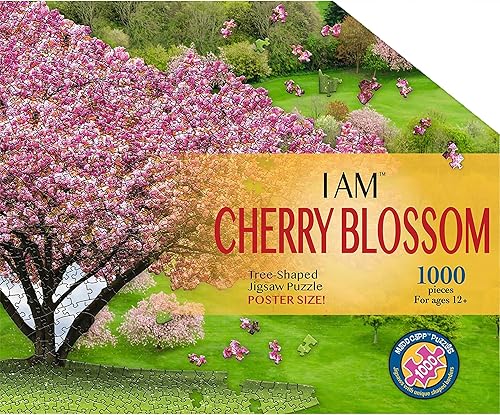 Miniatura 8 de Madd Capp: I Am Cherry Blossom - Rompecabezas de 1000 piezas en forma de árbol, tamaño terminado de 25 x 38 pulgadas, incluye folleto educativo de