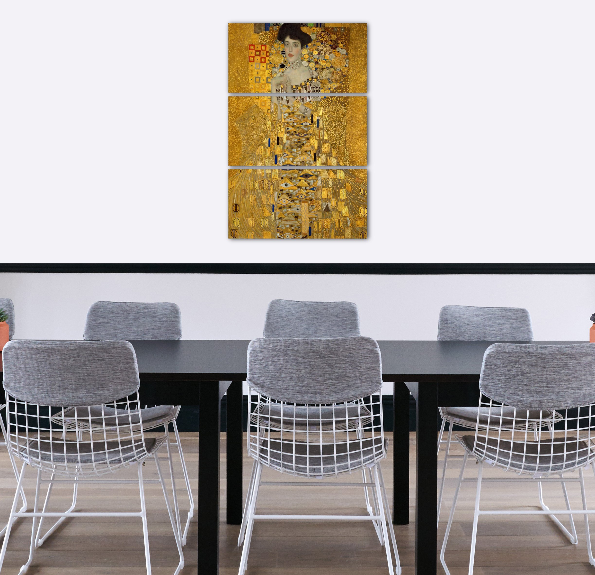 Leinwand 3-teilig(80x120cm): Gustav Klimt - Adele Bloch-Bauer I (1907)