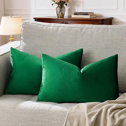 Miniatura 61 de GIGIZAZA Fundas de Almohadas Decorativas de Terciopelo Dorado, Fundas de Almohadas de 18x18 para Sofá, Sillón y Cama, Paquete de 2 Fundas de Cojines