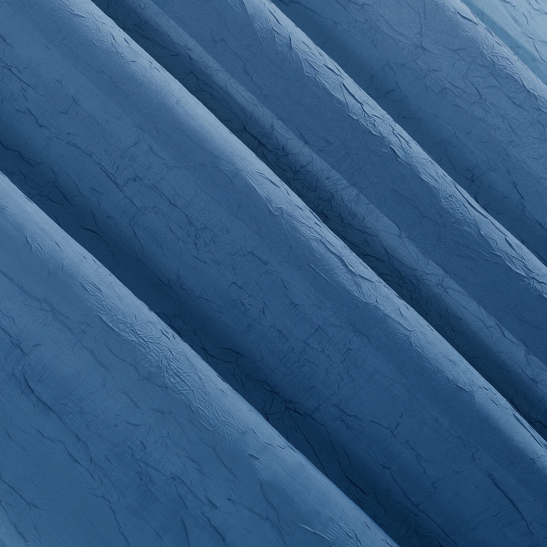 No. 918 Crushed Textured Sheer Voile, Blue, 51" x 84", Bule, W 51" x L 84" (1 Panels) - Image 3