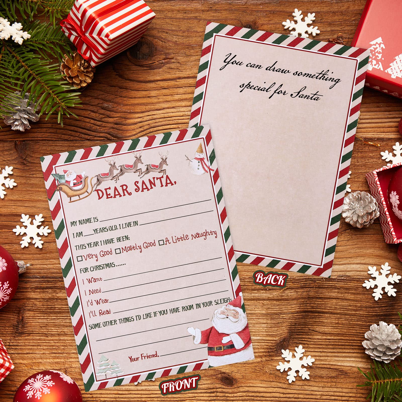 Amazon.com : AnyDesign 20 Pack Letter to Santa Christmas