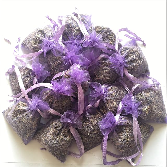 15 Dried Lavender Bags, Favours, Calming Scent, Moth Repellent