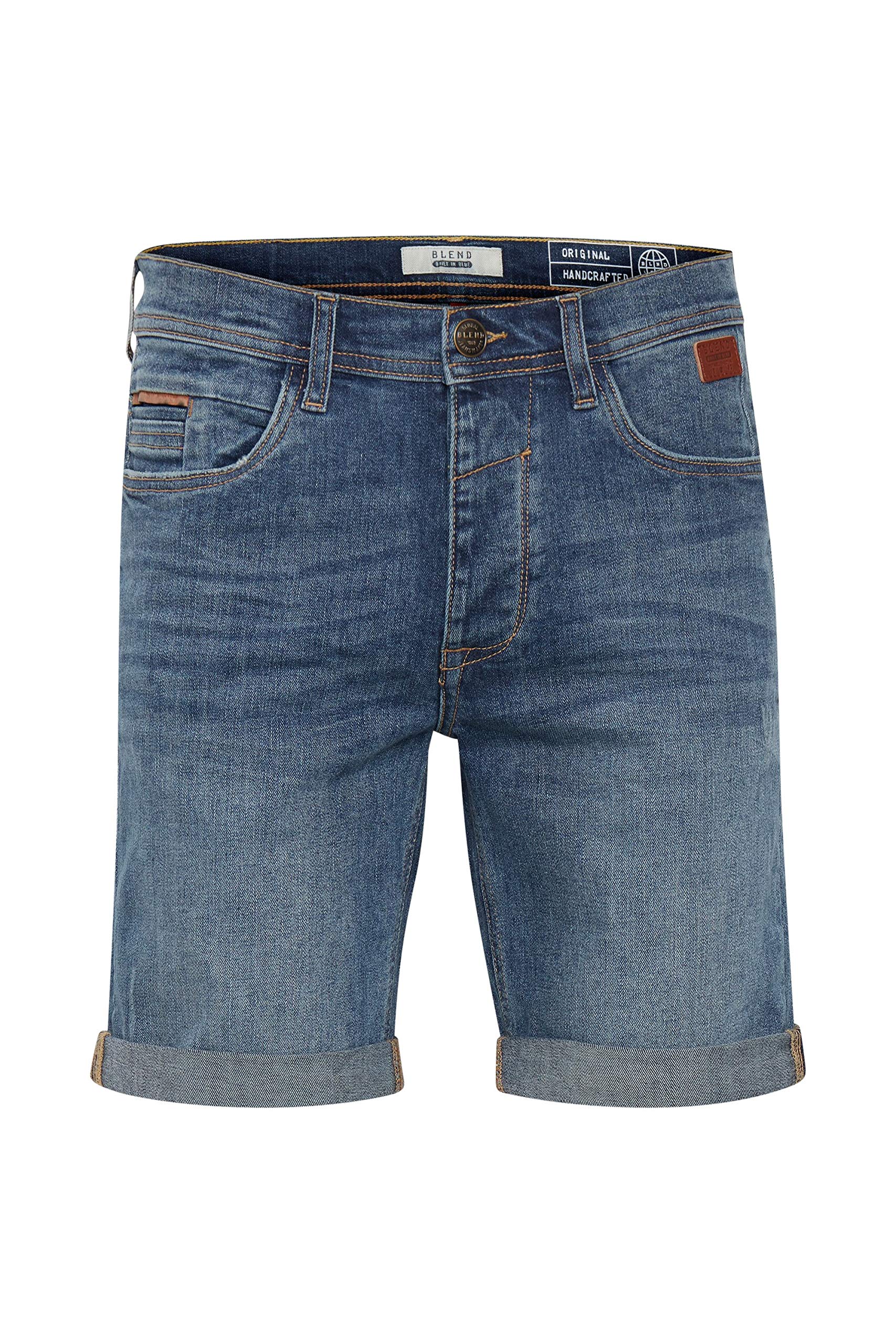 Blend BHMartels Herren Jeans Shorts Kurze Denim Hose mit Destroyed-Optik Stretch 5-Pocket-Form Baumwollmischung Regular fit
