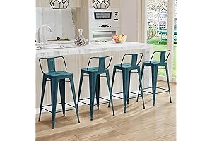Yongchuang Set of 4 Industrial Bar Stools