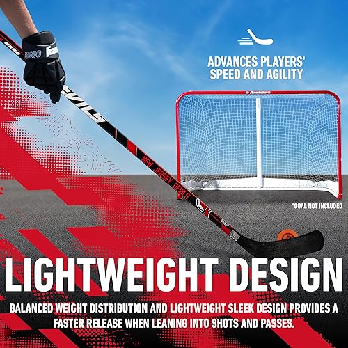 Vista 139 de Franklin Sports NHL Team - Palo de hockey callejero de vinilo de 48 pulgadas Pittsburgh Penguins