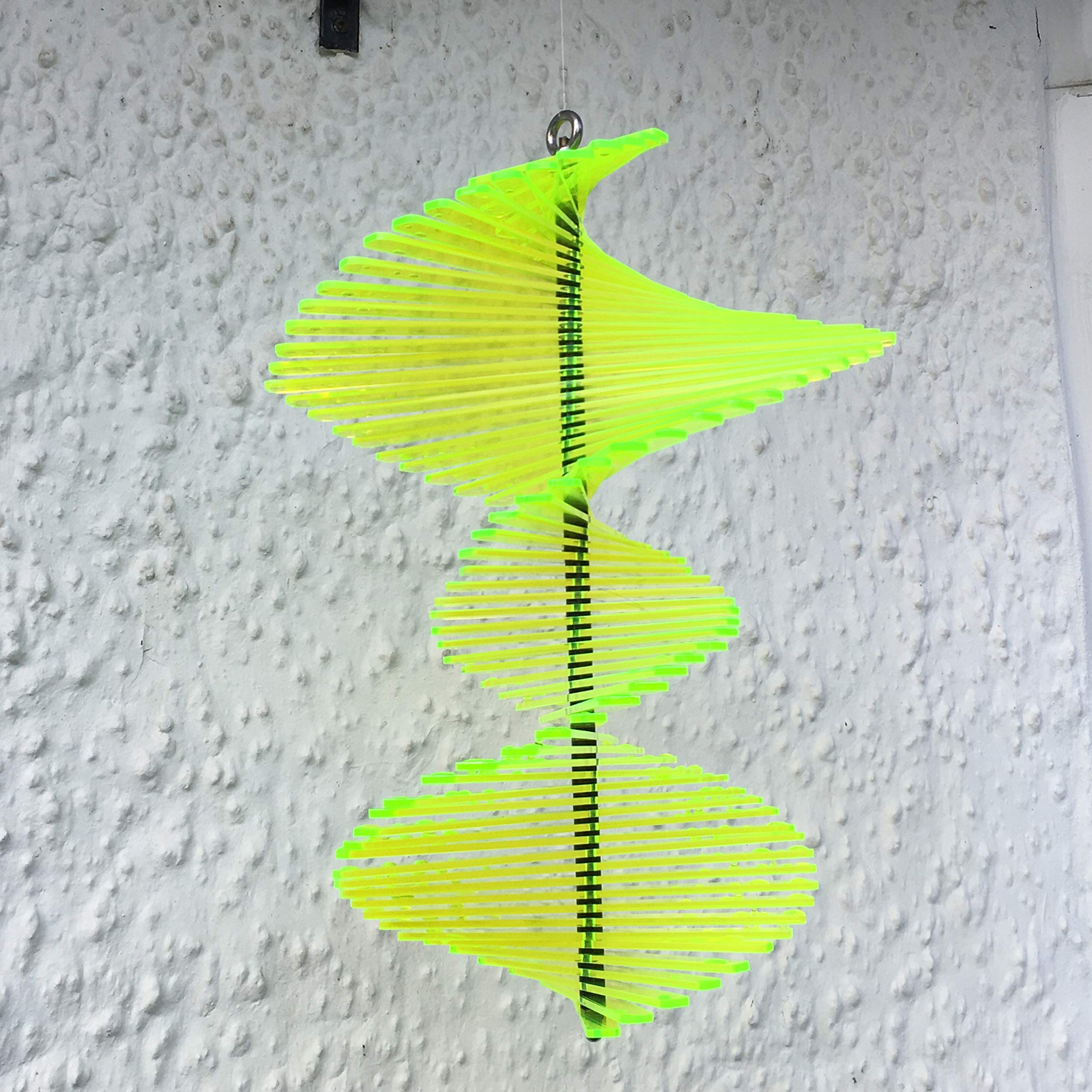 SunCatcher Acchiappasole Da Giardino | In Acrilico Fluorescente Verde, Asta In Fibra Di Vetro