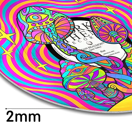 Miniatura 6 de TracyArt Decoración hippie, carteles para estética de habitación, 420 decoraciones, decoración de discos, 4 piezas de 12 pulgadas