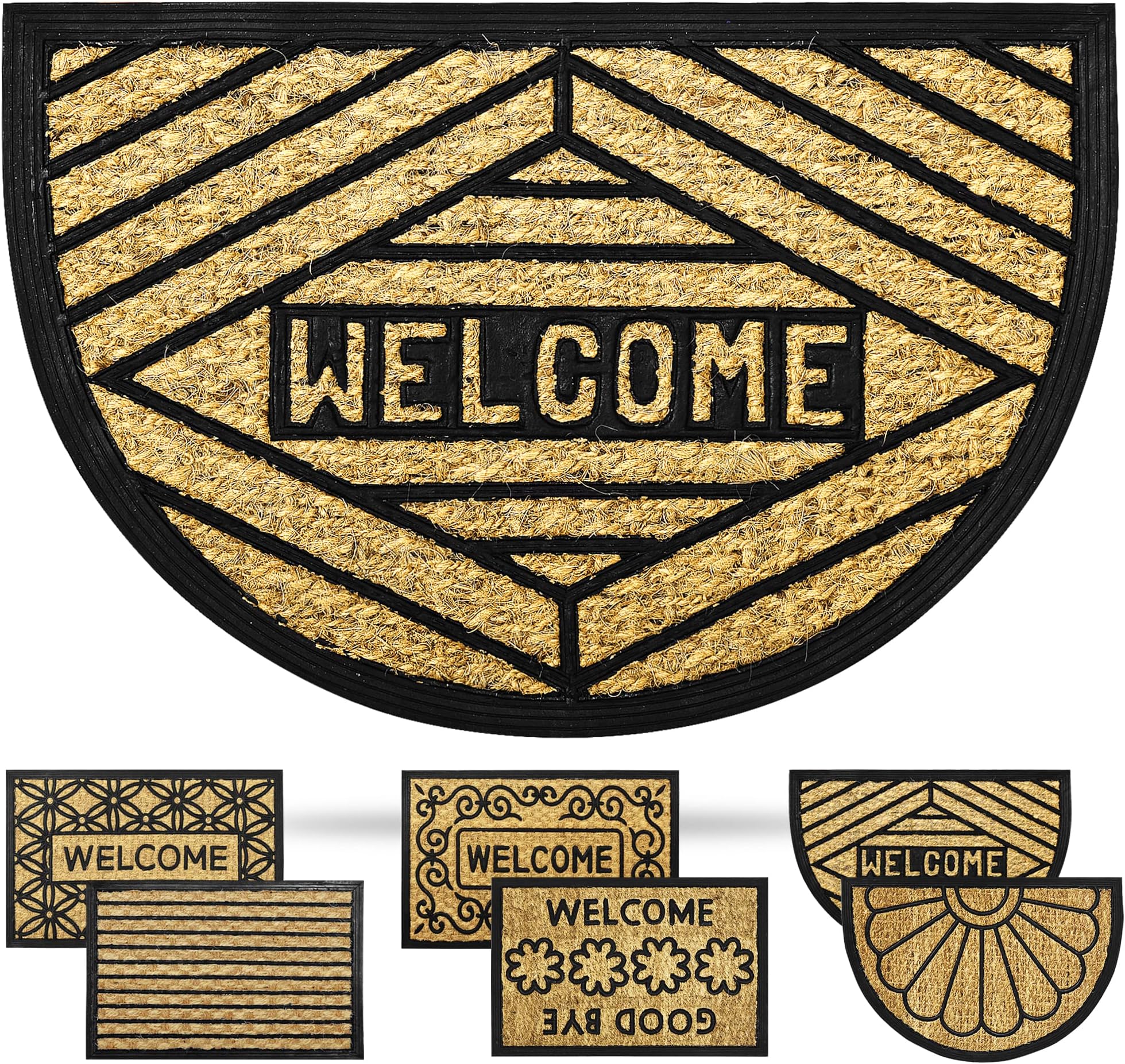 Heavy Duty Thick Coir & Rubber Non-Slip Entrance Door Mat, 60 - View #3