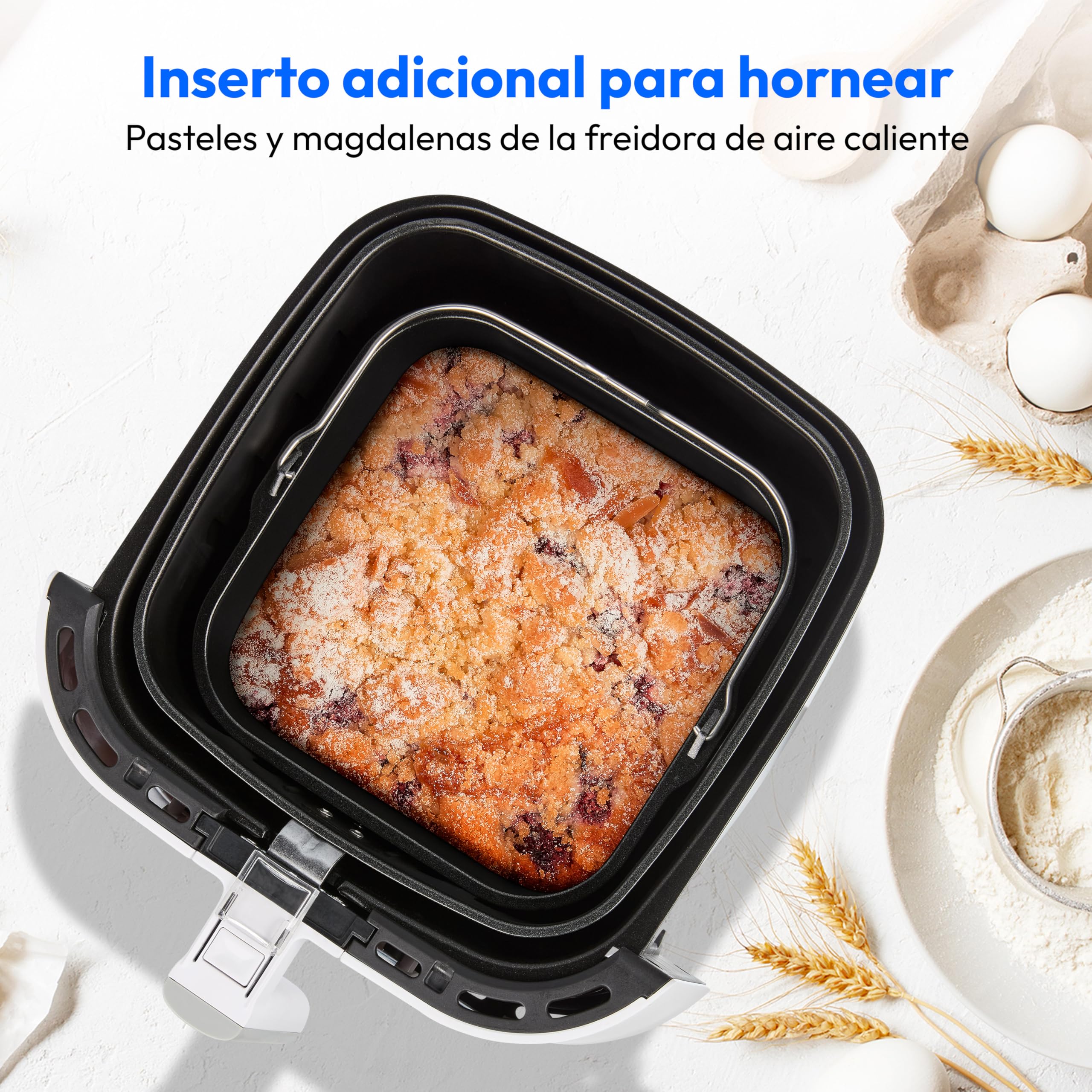 MEDION E40 XL freidora de aire caliente (5,2 L, airfryer, 2 150 W, 9 programas automáticos, función horno, fritura sin aceite, panel táctil, pantalla LED), mate