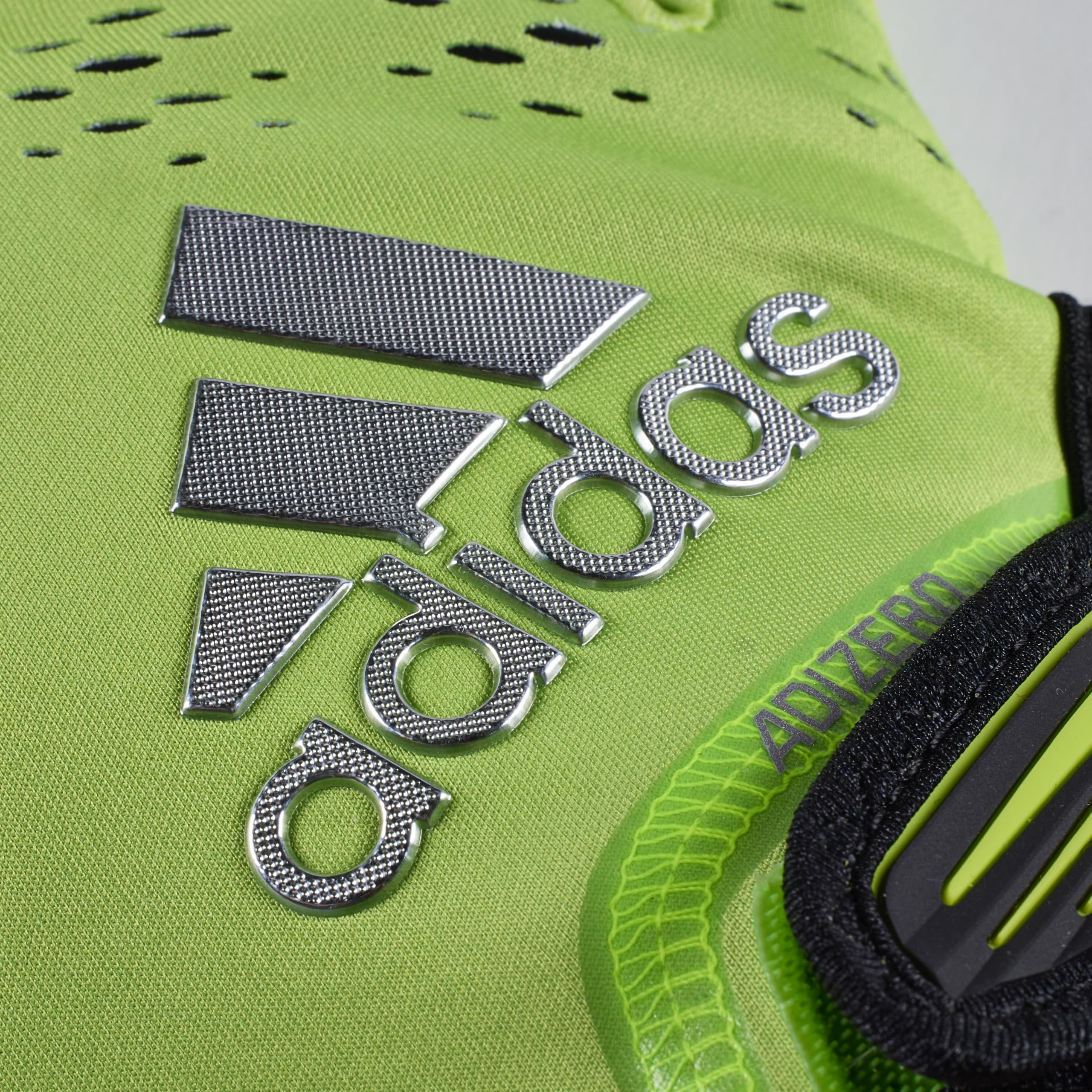 adidas Adizero 12 Big Mood Slime - Guantes de fútbol para adultos, color lima, talla L