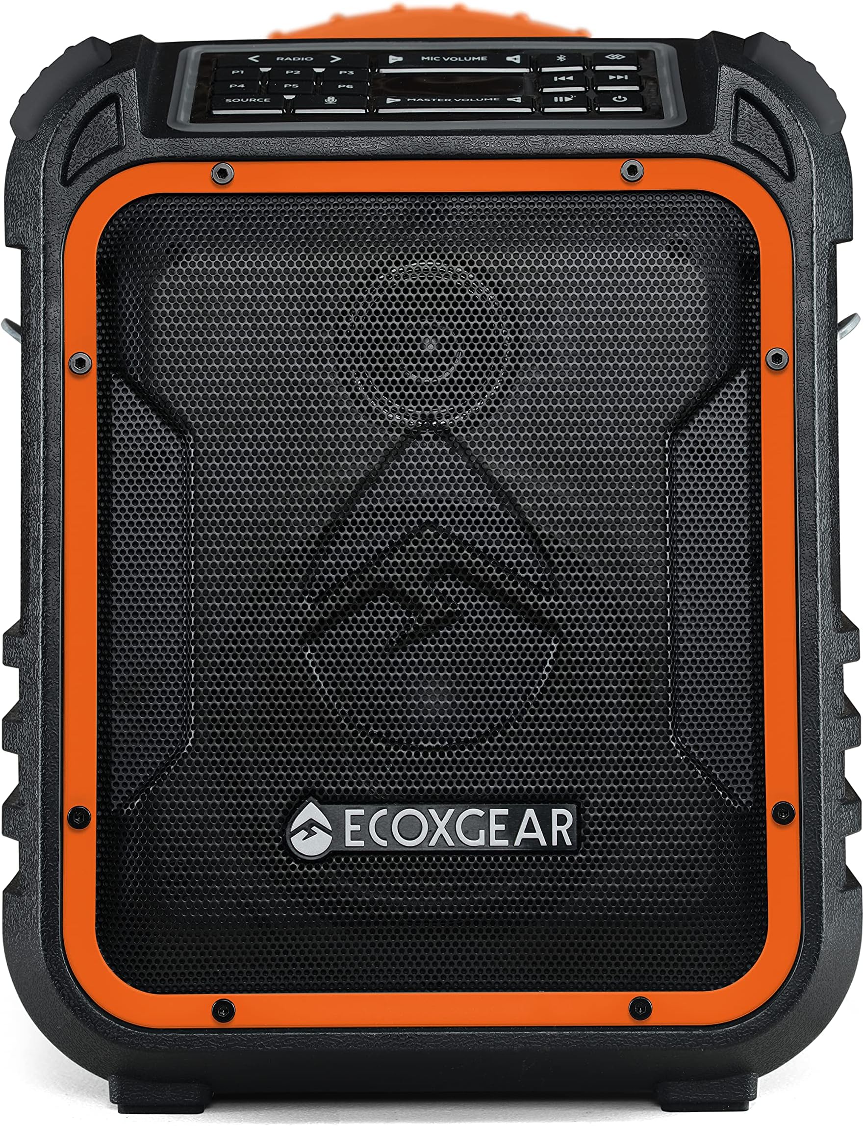 ECOXGEAR Ecoxplorer GDI-EXPLR100 Rugged Waterproof Floating Portable Bluetooth Am/FM Wireless 50 Watt Speaker with Carry Strap (Orange)