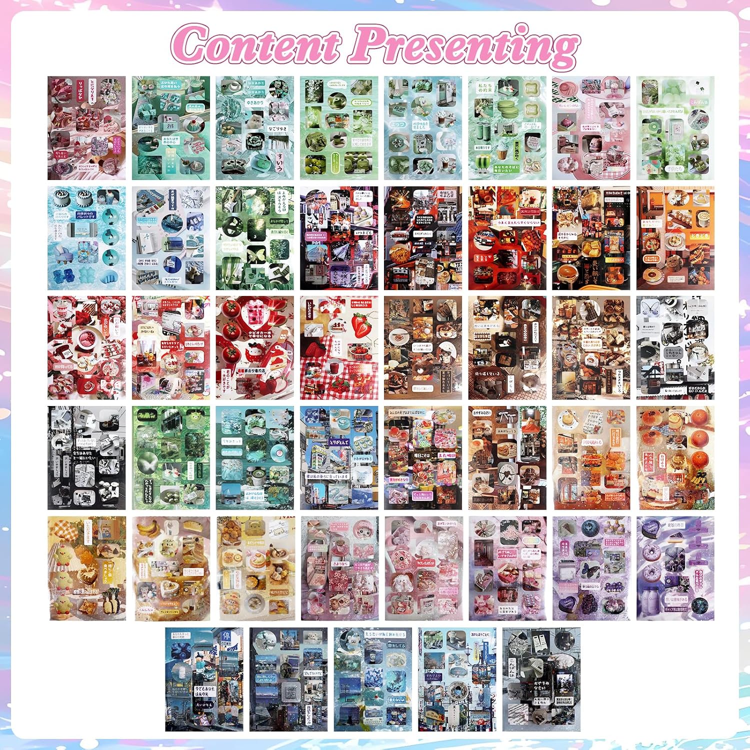 600Pcs Japanese Sticker Book for Journaling Adult, Cute Scrapbook Stickers image 4