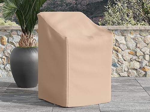 Miniatura 5 de Covermates Funda para silla de exterior, poliéster resistente, resistente a la intemperie, dobladillo con cordón, fundas para asientos y sillas, 28
