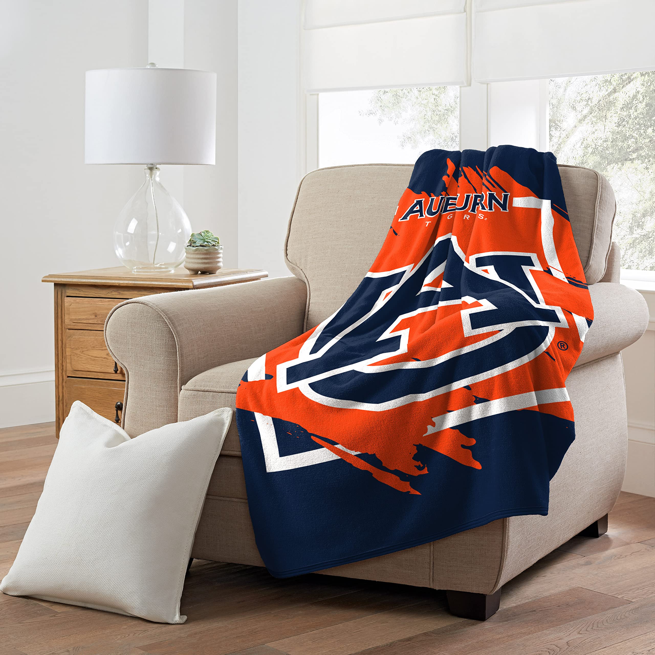 Northwest The Company Auburn Tigers Blanket 46x60 Micro Raschel Dimensional Design Rolled