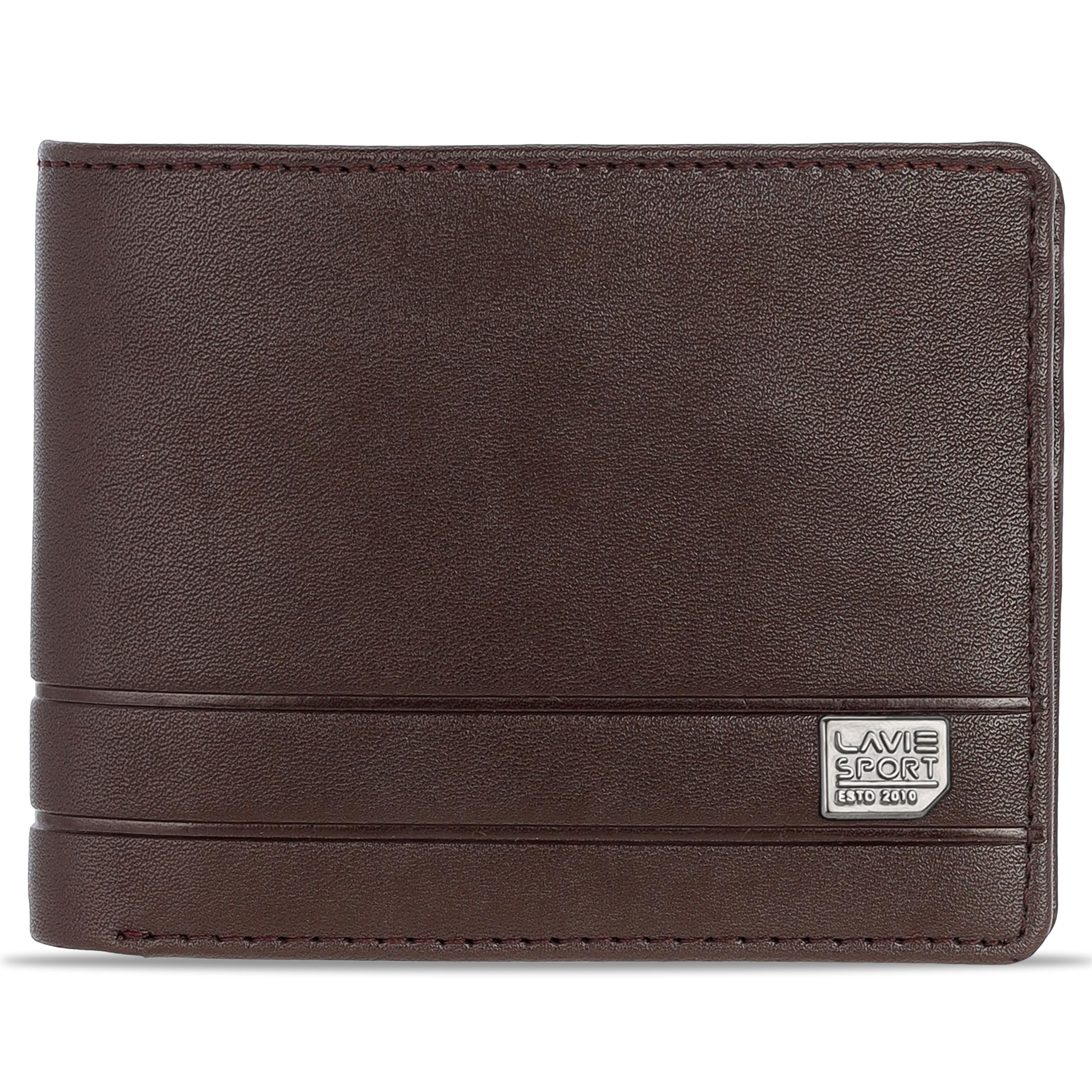 lavie sport Faux Leather Attorney Embossed Men's Wallet | Purse for Men,Brown-picture-15