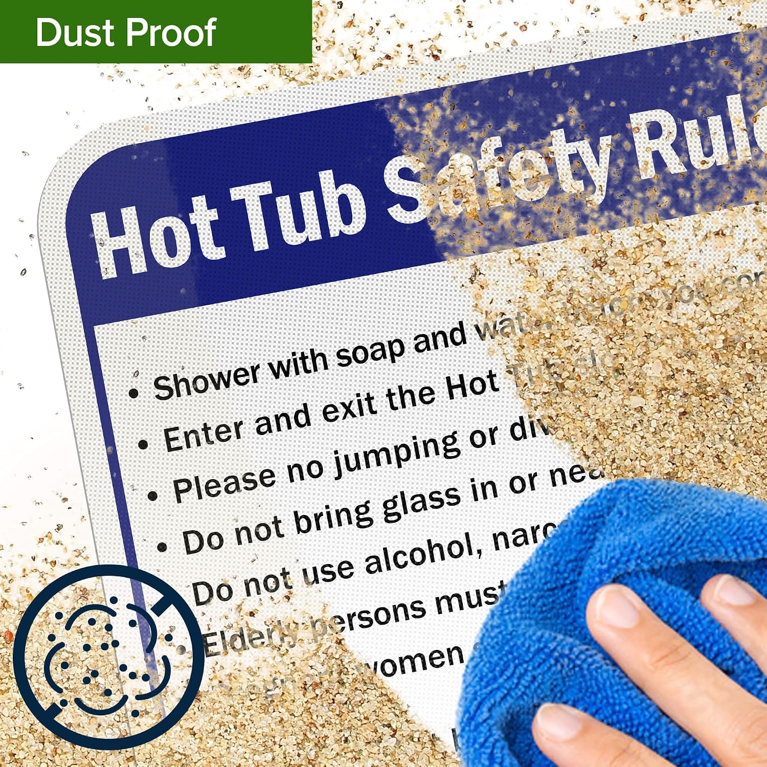 Hot Tub Safety Rules Sign, 12x18 Inches, 3M EGP Reflective, Rust Free .063 Aluminum, Fade Resistant, Made in USA by My Sign Center