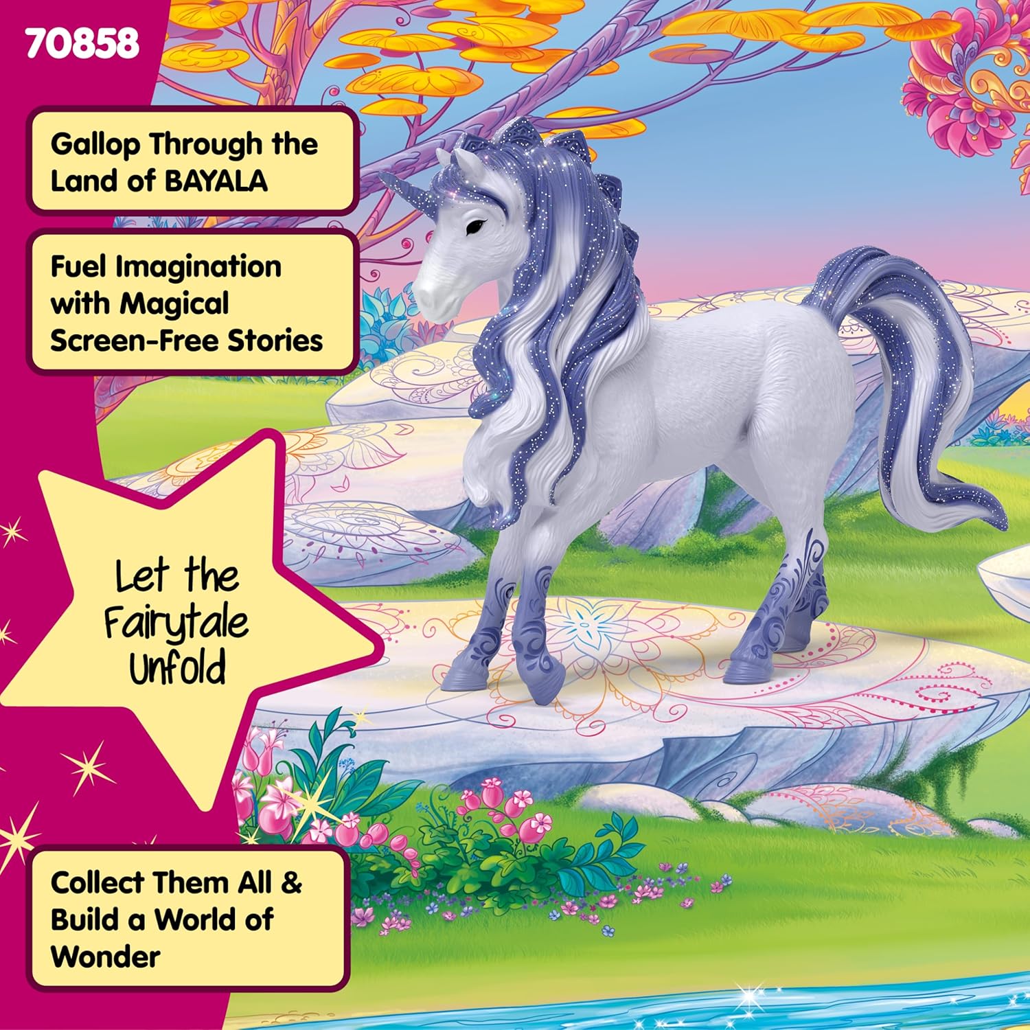 Schleich Bayala - 5" Cosmos Unicorn Stallion Toy - Cute Fantasy Horse Toys for Girls and Boys - Mythical Creature Figures - Fun Fairy Animals - Pretty Unicorn Figurines for Kids Ages 5+ | 47533