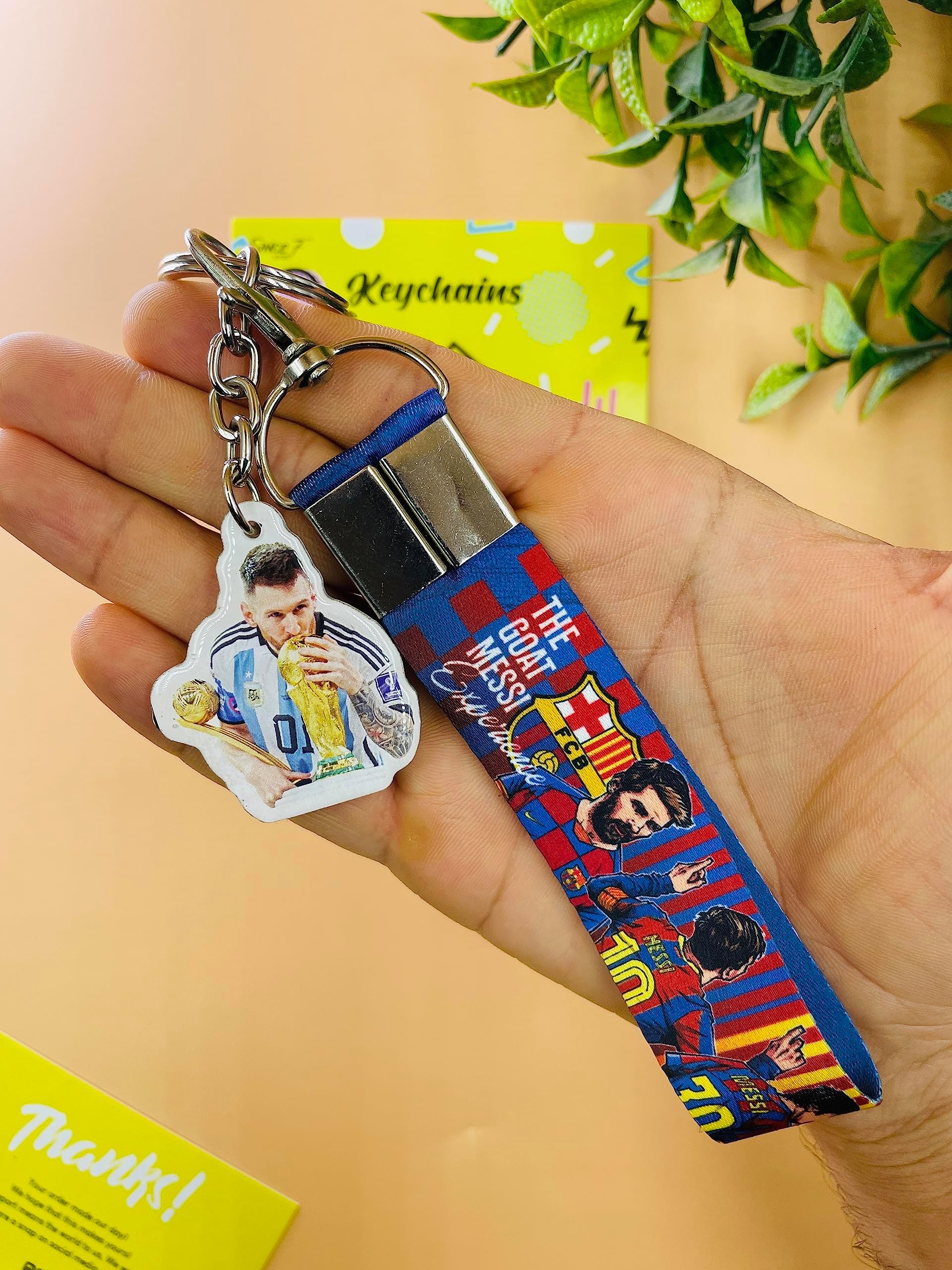 SINCE 7 STORE Lionel Messi The Great Experience Double Sided Printed Keychain For Gifting/For Football Fans/For Messi Fans (Combo)