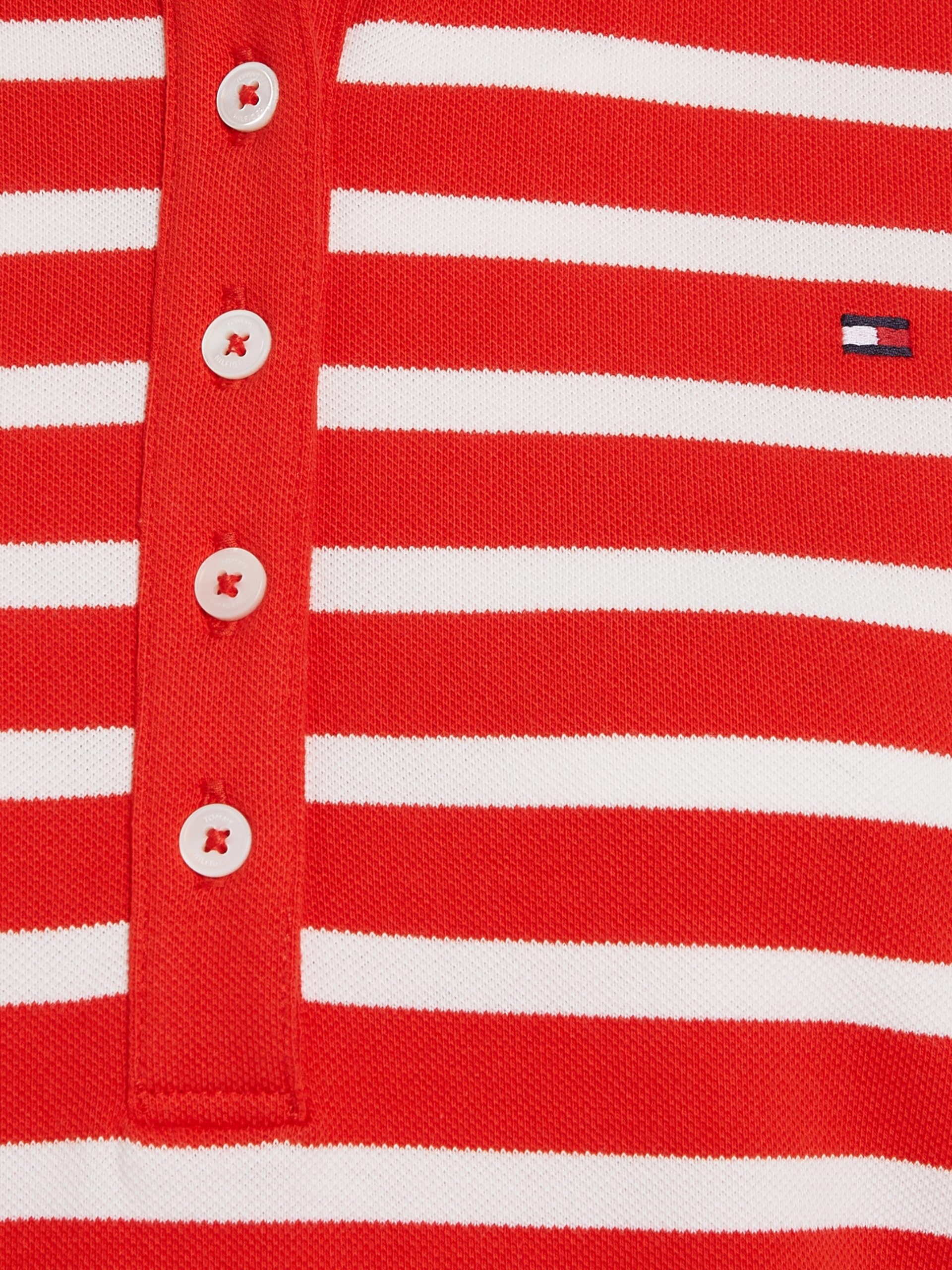Tommy Hilfiger Polo de Manga Corta para Mujer 1985 Pique Stripe Regular Fit