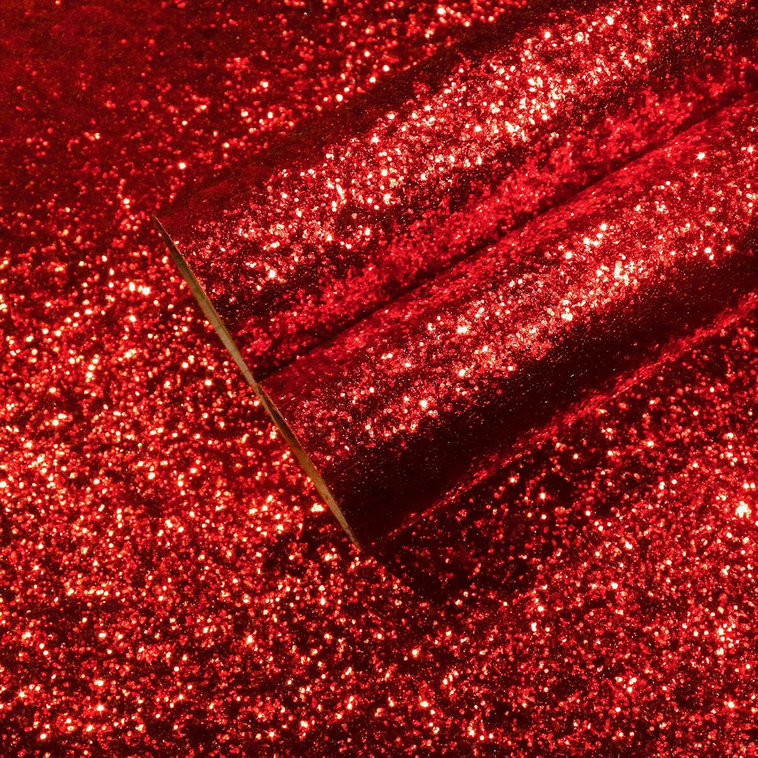 CHIHUT 17.7''x236'' Red Glitter Contact Paper Peel and