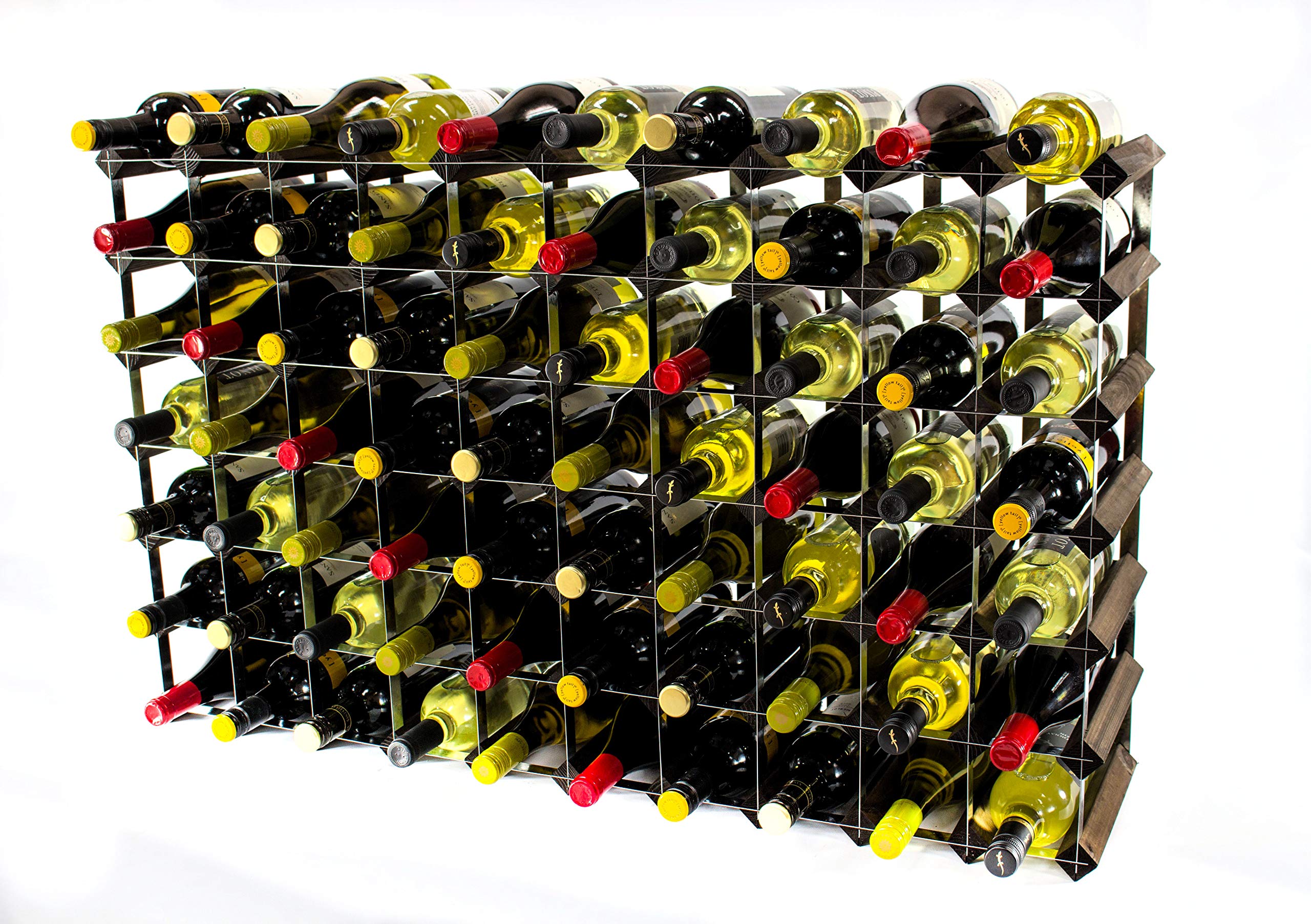 Casier à vin chêne foncé pour aménager votre cave de 70 bouteilles