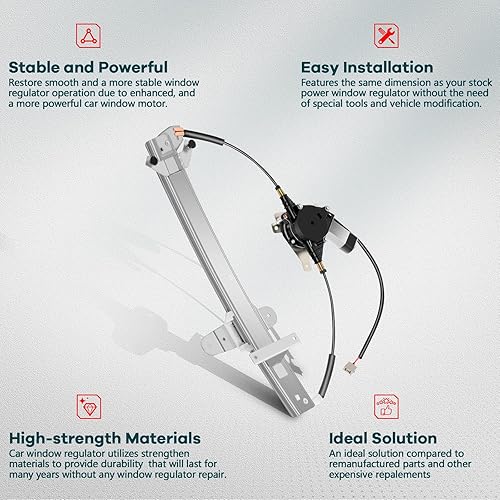 Miniatura 53 de Elevalunas eléctrico Trasero izquierdo Lado del conductor con motor se adapta a 2008-2012 para Ford Escape 2008-2011 para Mercury Mariner 2008-2011